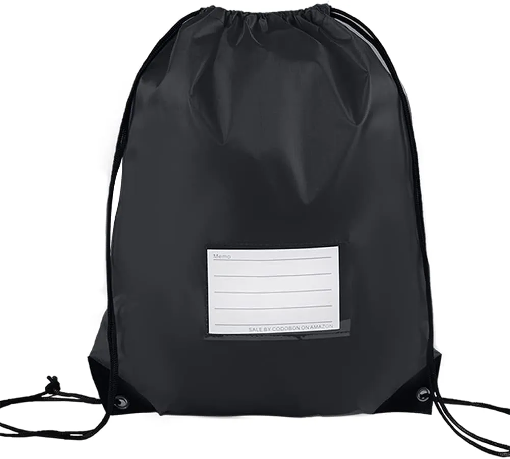 20 Pcs Drawstring Bags,Bulk Draw String Backpack, DIY Gym Sports Cinch Bag Sackpack for Women Men, Black