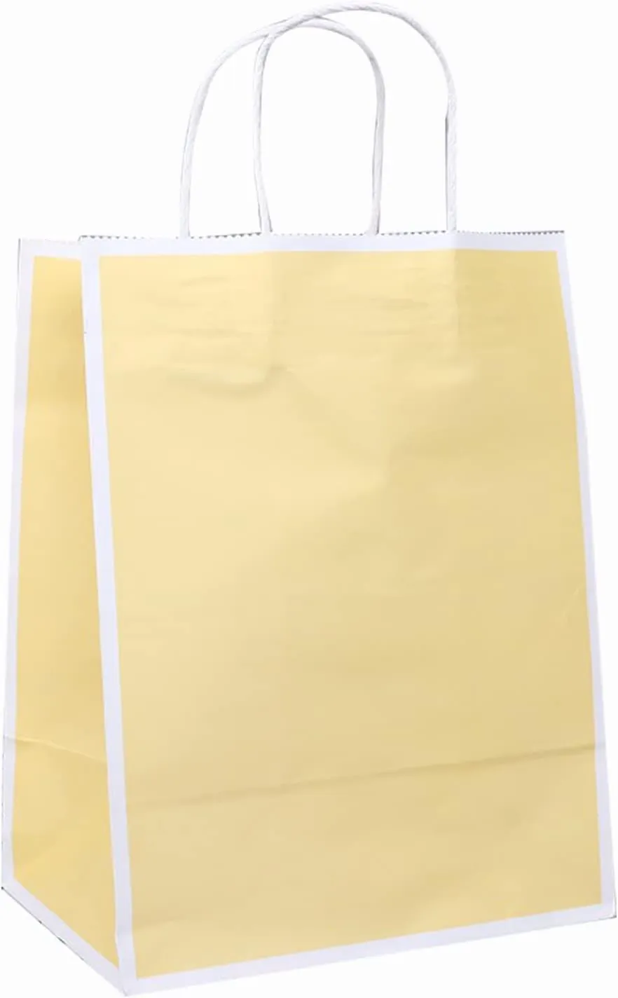 20 Pcs Kraft Paper Bags, Reusable Kraft Bags with Handles Great for Restaurants Takeout/To Go Bags Kids Parties Holiday Handwork Merchandise Bags Party Favor Wedding Bridal Showers-17-8x4x11in