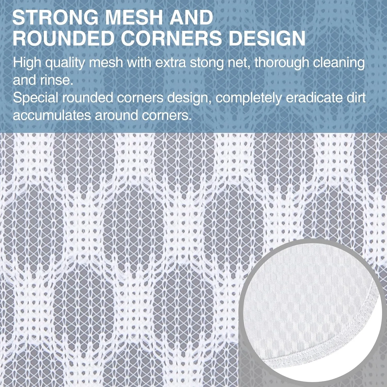 3 pcs Durable Honeycomb Mesh Laundry Bags for Delicates 16" x 19" (2 Large) 12" x 15" (1 Medium)