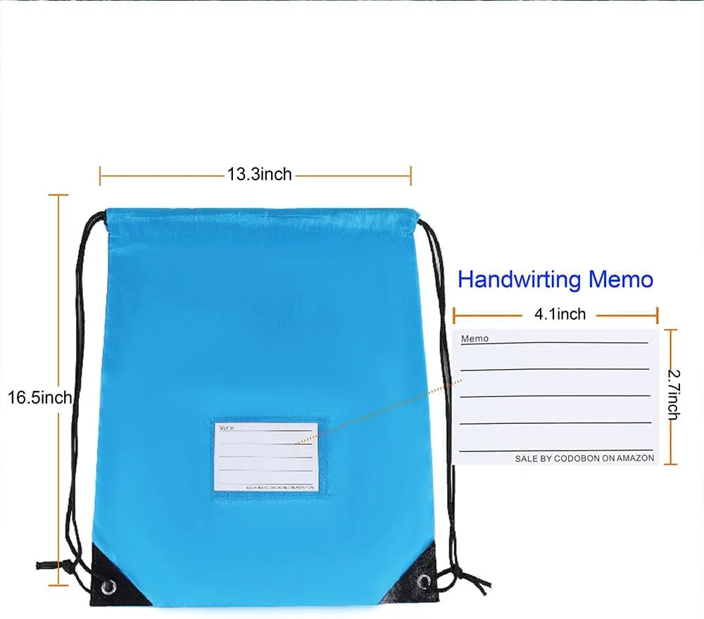 30 Pack Drawstring Bags,Bulk Draw String Backpack, DIY Gym Sports Cinch Bag Sackpack for Women Men, Sky Blue