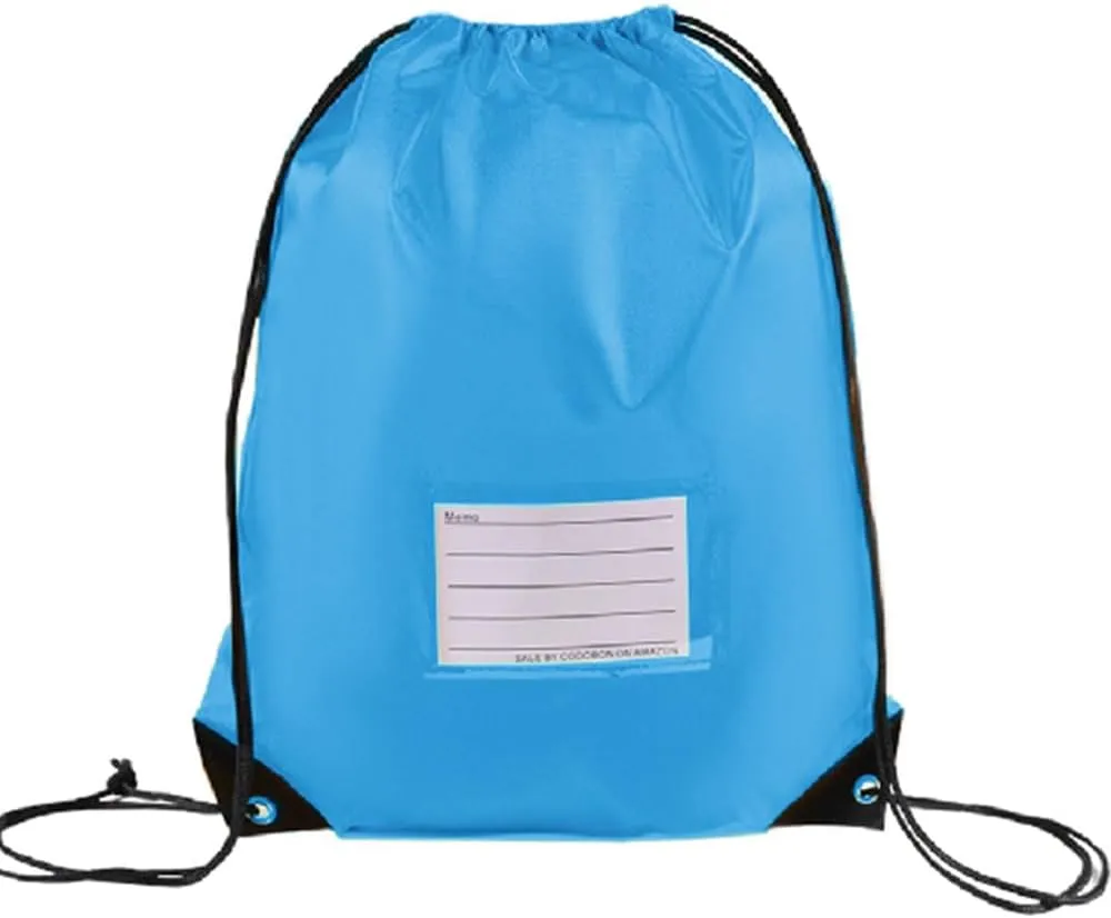 30 Pack Drawstring Bags,Bulk Draw String Backpack, DIY Gym Sports Cinch Bag Sackpack for Women Men, Sky Blue