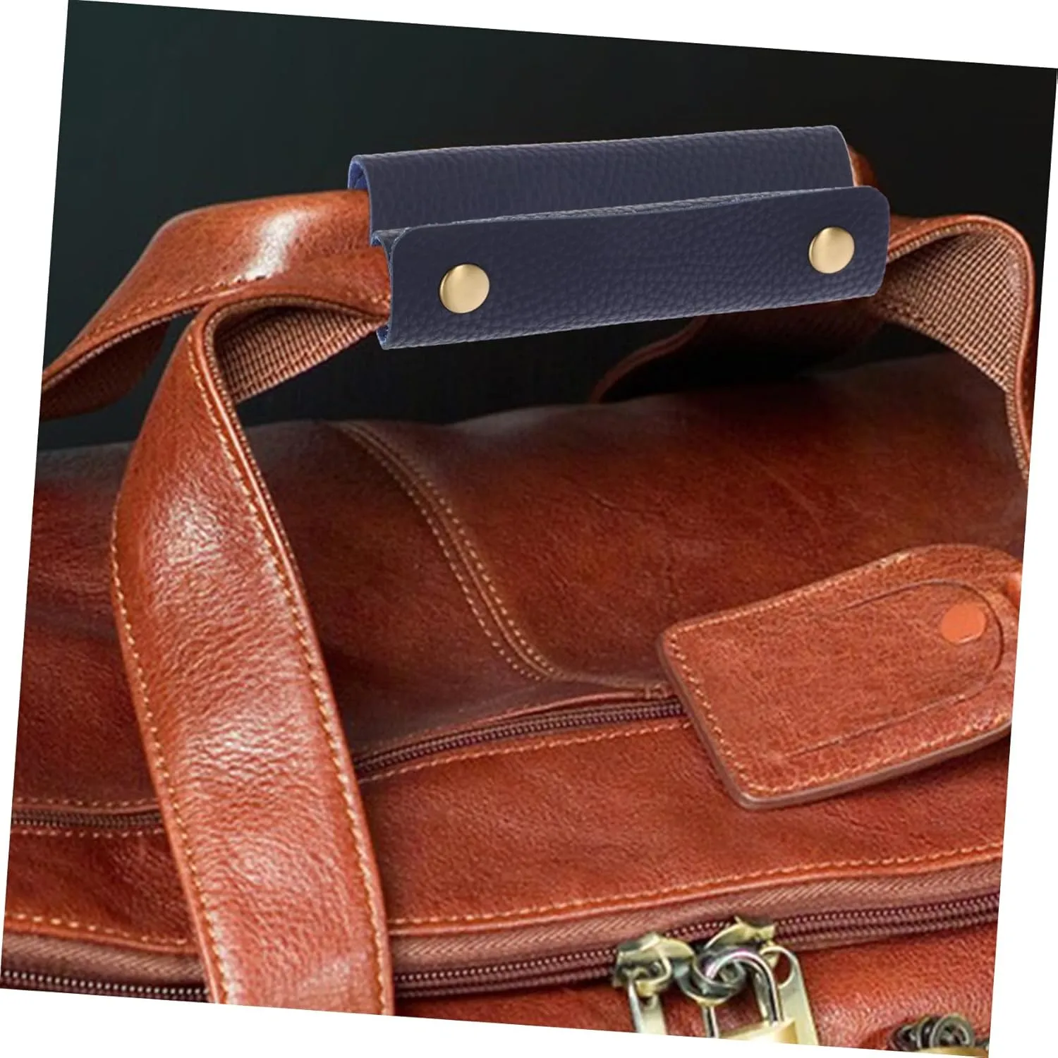 6 Pcs Leather Handle Wallet Handle Protector Bag Handle Supplies Duffel Bag Hand Protector Tote Handle Decompression Strap Purse Handle Saddle Pu Leather Sleeve Luggage Handle Belt