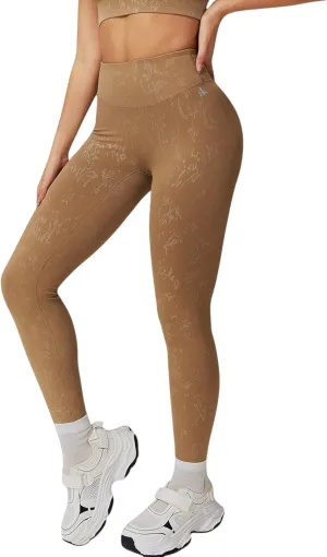Anna-Kaci Women's High Waist Seamless Leggings with Subtle Textured Pattern