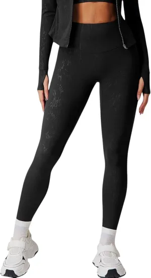 Anna-Kaci Women's High Waist Seamless Leggings with Subtle Textured Pattern
