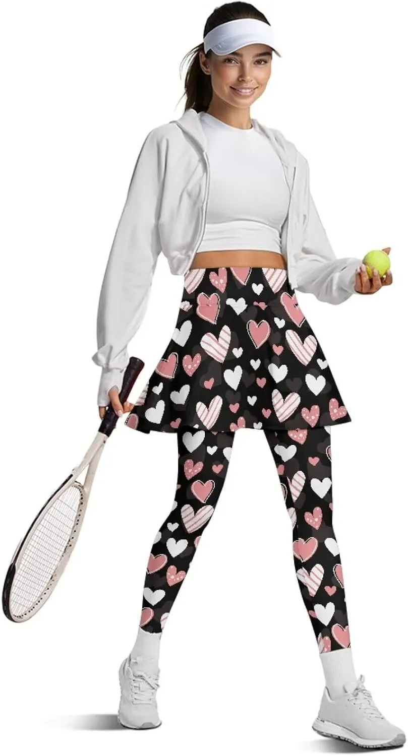 Athletic Skirt with Leggings 2025 Pickleball Clothes Gym Active with Back Pockets Spring Skirts