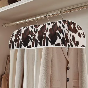 Babrukda Brown Milk Cow Print Garment Bags for Storage, Clothes Garment Rack Cover for Dress, Suit, Coat, Shirts Wardrobe Clothes Protector 12.48 x 24.61 Inch Hang Up Storage Bag, Cover Only