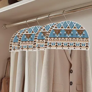 Babrukda Half Moon Clothes Dust Cover for Closet, Brown Southwestern Aztec Hanging Clothing Storage Bags for Dress, Suit, Coat, Shirts Travel Garment Bag for Farmhouse Decor, Cover Only