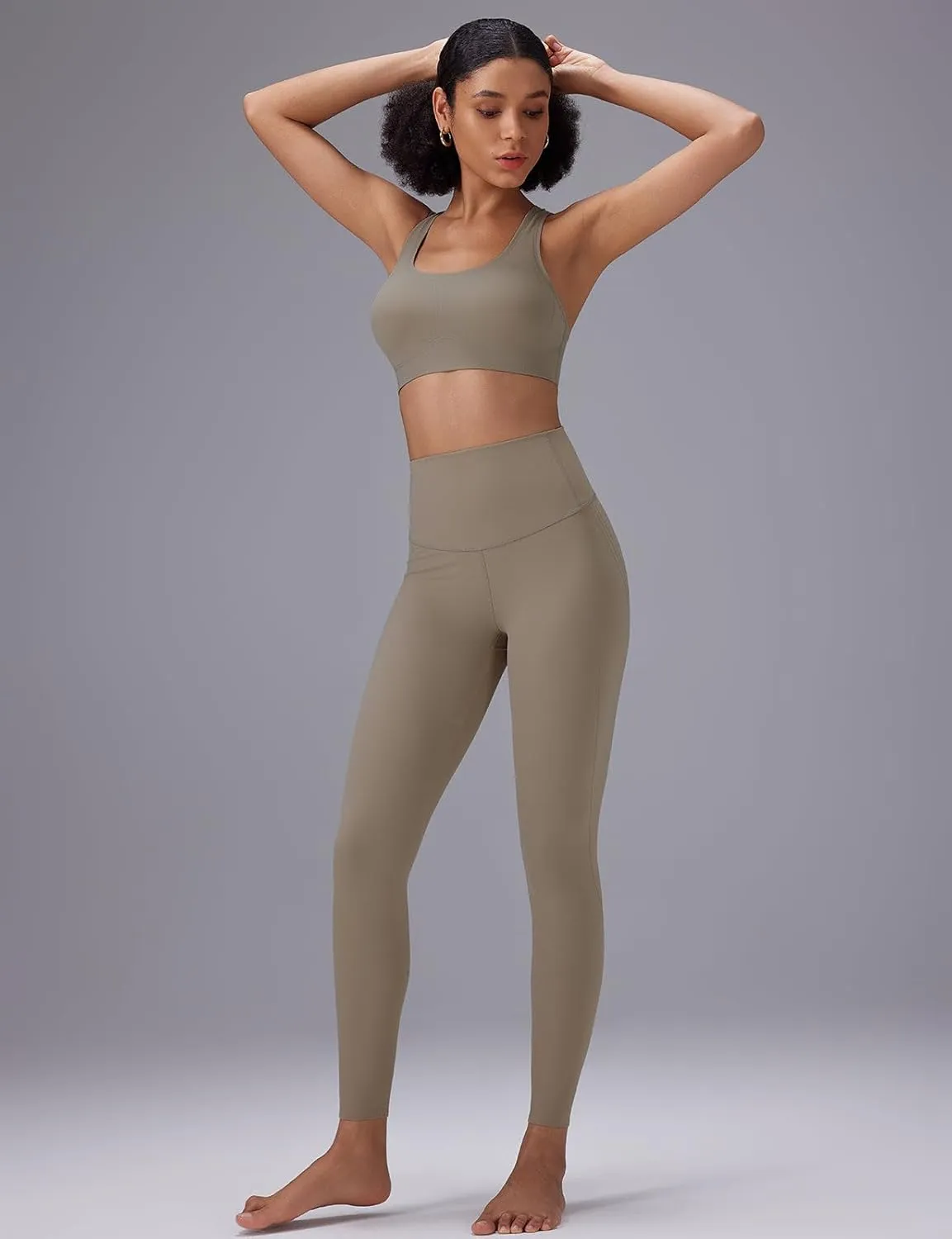 baleaf Sweatleaf Womens High Waisted Leggings, 25" Tummy Control Butt Lifting Yoga Workout Running Pants