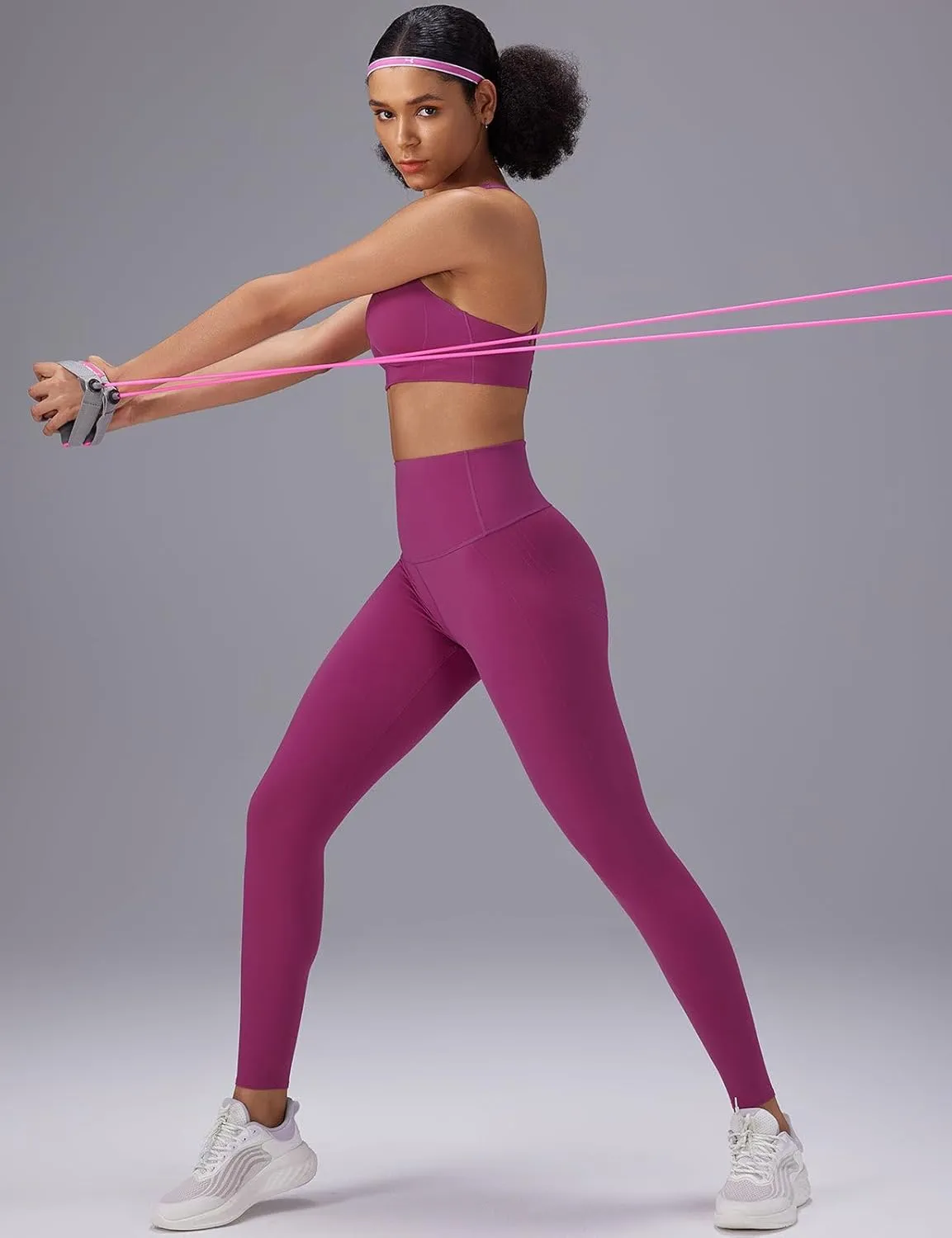 baleaf Sweatleaf Womens High Waisted Leggings, 25" Tummy Control Butt Lifting Yoga Workout Running Pants