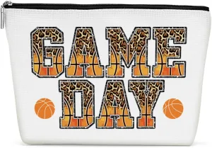 Basketball Gifts Basketball Accessories Stuff Makeup Bag, Basketball Lover Gifts Cosmetic Bag for Women Girls Sport Team Players Teacher Student Friends Birthday Christmas Appreciation Gifts