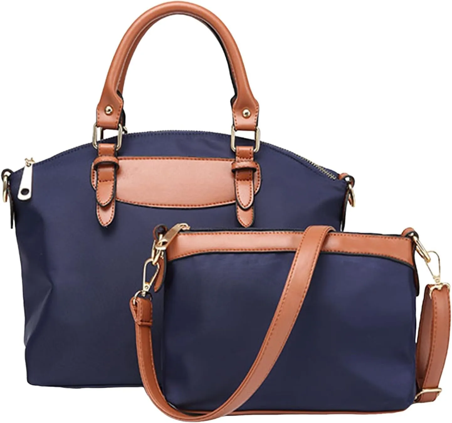 Beach Tote Bag 4 Packet Leather Solid Color Handbags Shoulder Bags Crossbody Hobo Bags Card Purse Work Travel Essential T