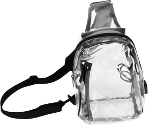 Beaupretty Clear Crossbody Bag for Women Portable Sling Pack for Travel Sports Outdoor Activities Storage for Phone Keys Cards More