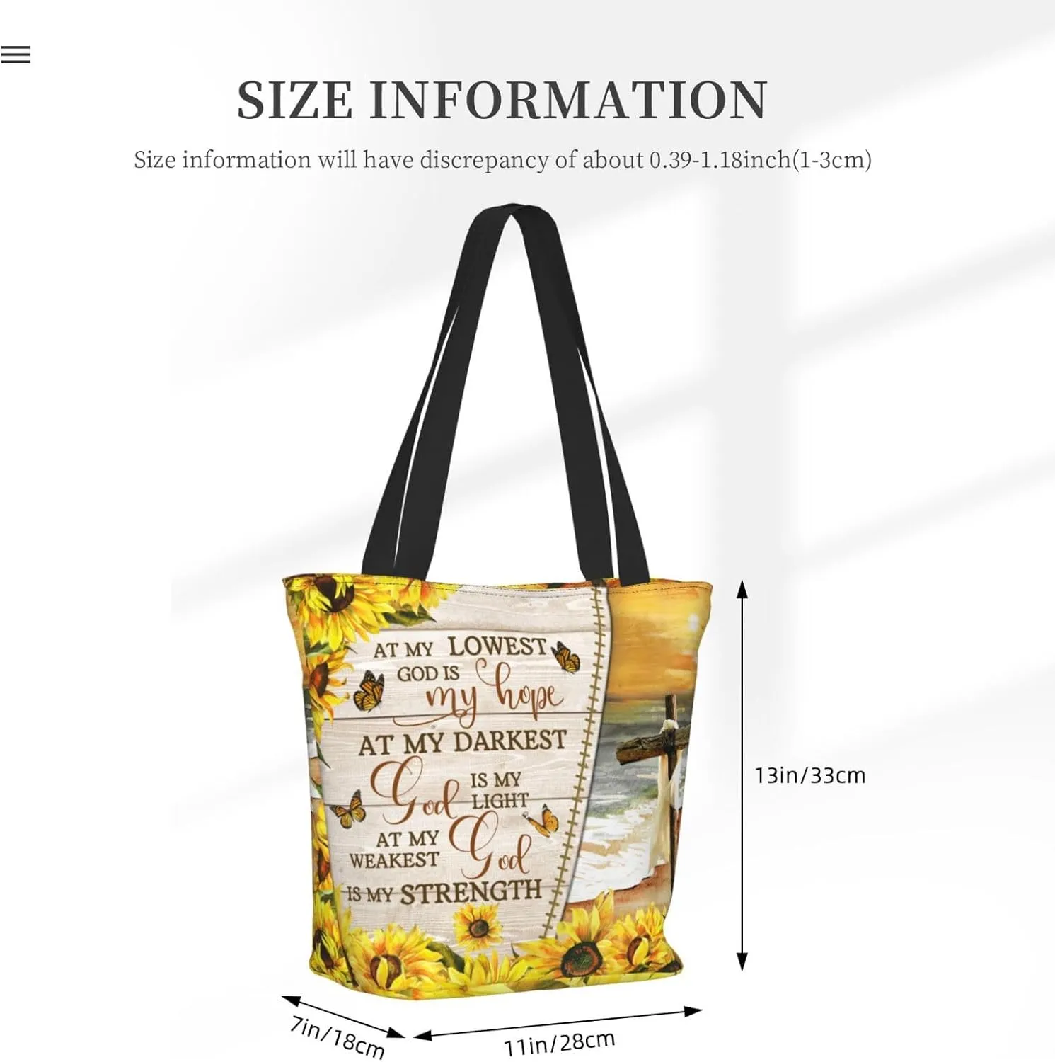 Bible Tote Bags For Women Christian Tote Bag Religious Grocery Bag With Zipper For Mothers Day Church Gifts