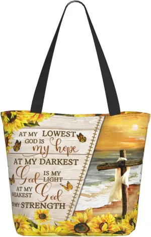 Bible Tote Bags For Women Christian Tote Bag Religious Grocery Bag With Zipper For Mothers Day Church Gifts