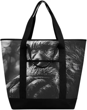 Bigfoot Sasquatch Shopping Bags Insulated Lunch Bag Shoulder Grocery Bags for Work Travel Beach