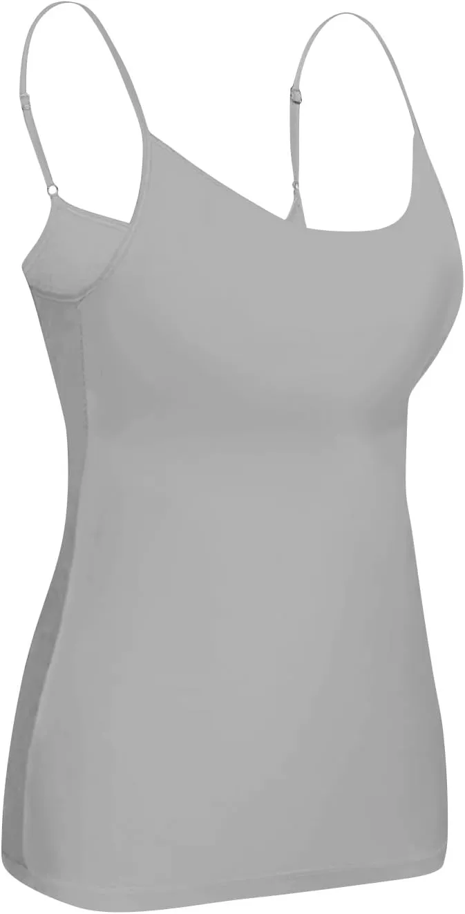 Built In Bra Tank Tops for Women Workout Yoga Undershirt Bra Padded Sports Basic Athletic Camisole Layer Padded Tops