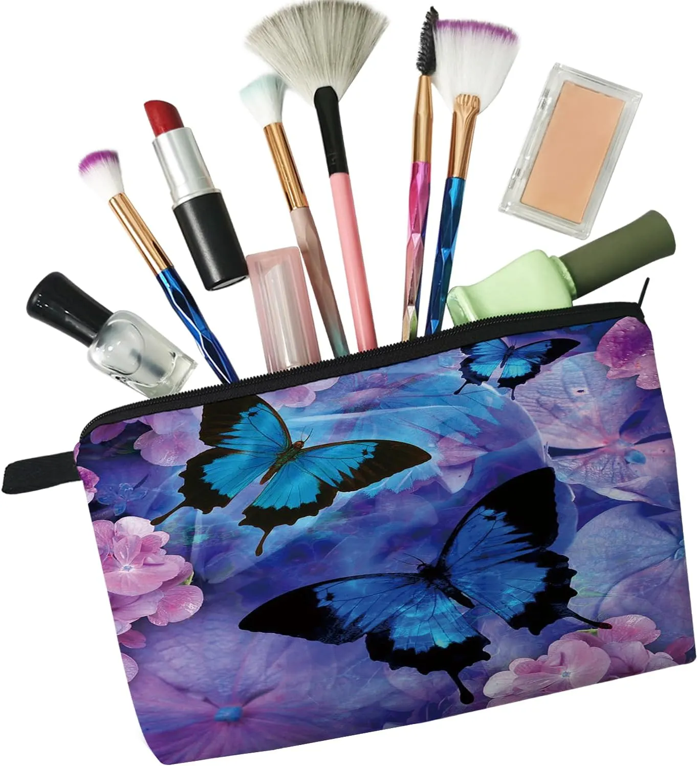 Butterfly Cosmetic Bag for Women Cute Makeup Bag for Purse Travel Toiletry Storage Zipper Pouch for Girls Women Families Friends Sisters Gifts Makeup Bag for Her