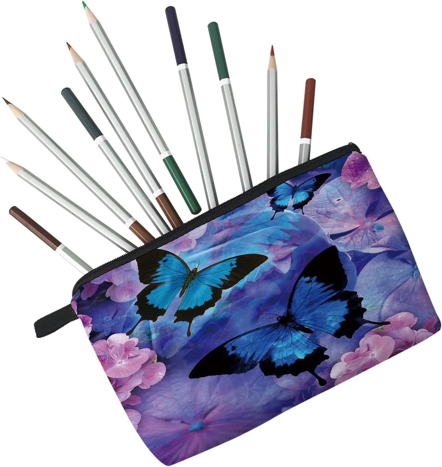 Butterfly Cosmetic Bag for Women Cute Makeup Bag for Purse Travel Toiletry Storage Zipper Pouch for Girls Women Families Friends Sisters Gifts Makeup Bag for Her