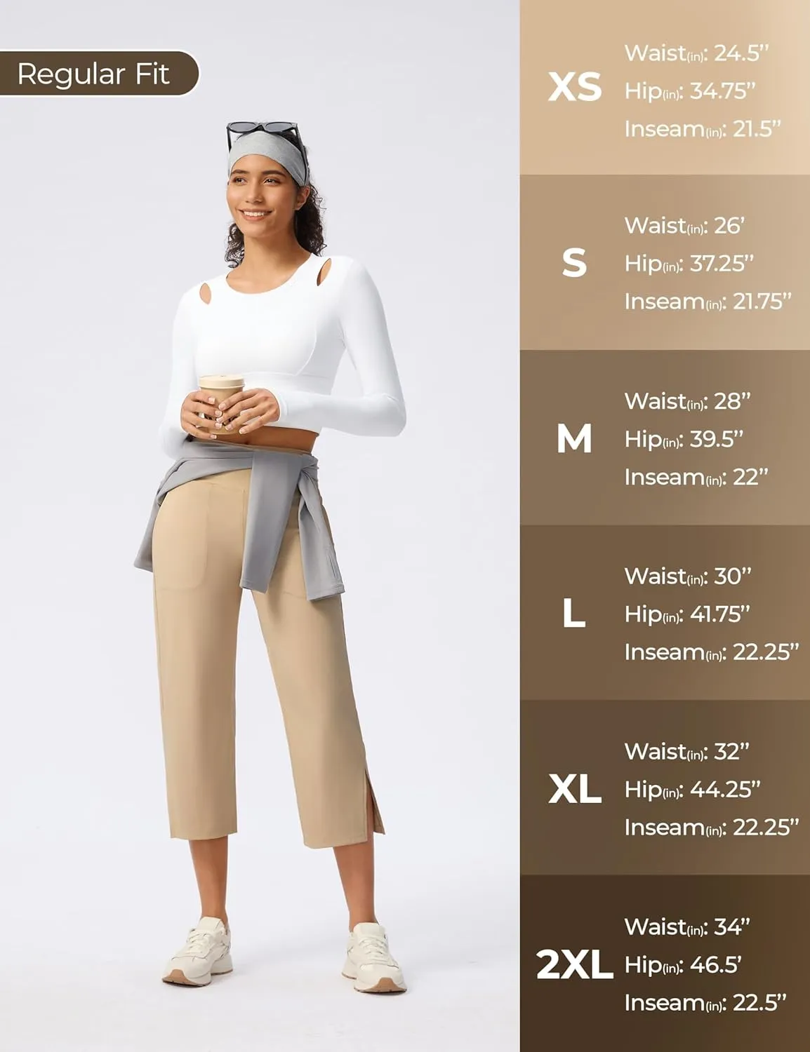 Capri Pants for Women Wide Leg Yoga Capris with Pockets Stretch High Waist Crop Pants Loose Travel