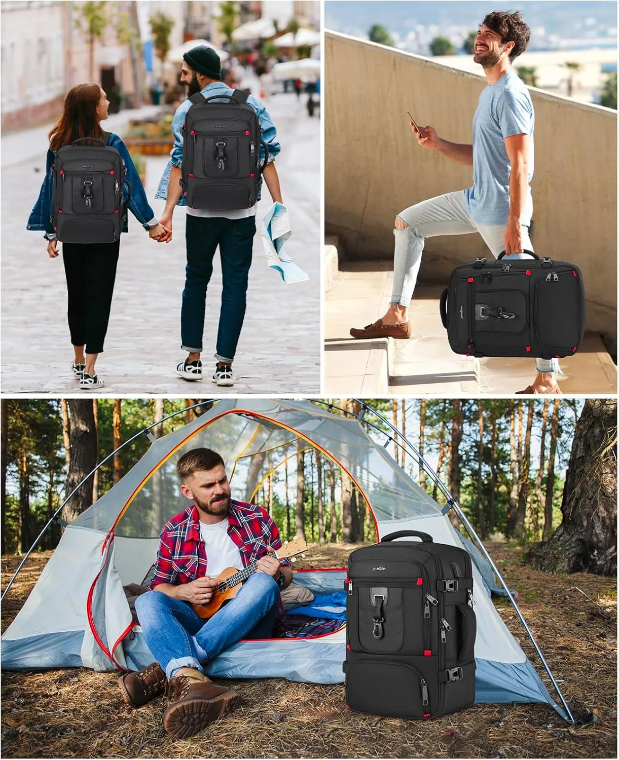 Carry On Backpack for Men with Shoe Compartment,Travel Backpack with Laptop Compartment Airline Approved for Women,Weekender Bag for Workout College Sport Mochila de Viaje