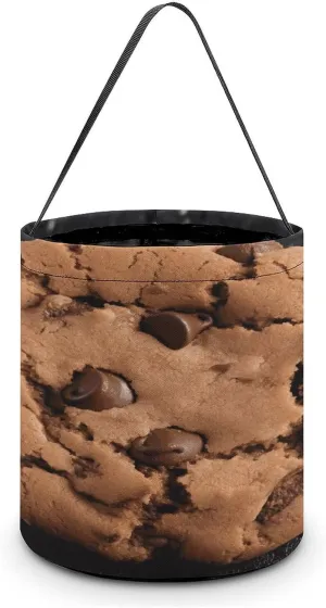 Chocolate Cookie Halloween Tote Candy Bag Candy Basket Candy Bucket Gift Bag for Halloween Party
