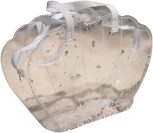 Clear Beach Bag with Zipper Cute Summer Waterproof Tote Bag Transparent Shell Purse Kawaii Aesthetic Stuff Y2k