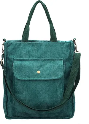 Corduroy Tote Bag Women Shoulder Bags Casual Top Handle Bag Ladies Handbags Canvas Beach Tote