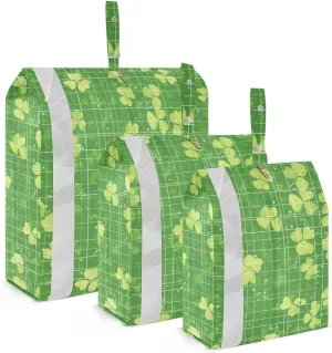 Country Clovers Pattern 3 Set Packing Travel Bags Waterproof Garment Bag Closet Storage Clothes Storage Bags Office Storage & Organization