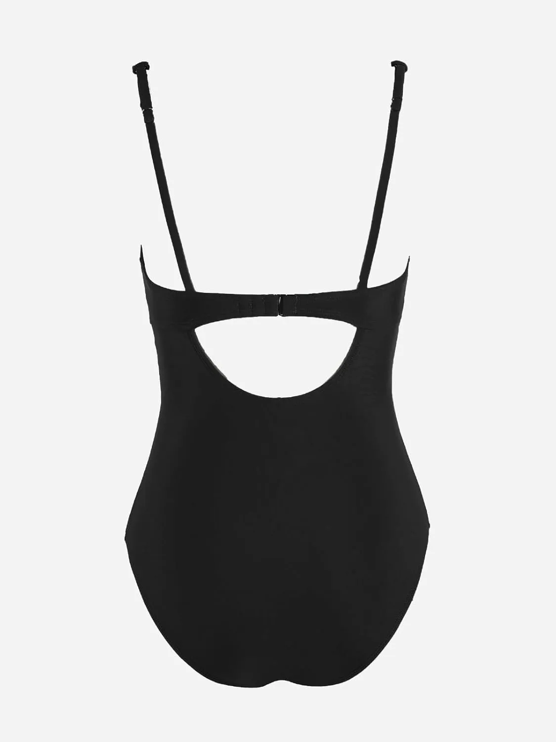 CUPSHE Women's One Piece Swimsuit Tummy Control Bathing Suit V Neck Drawstring Double Adjustable Straps Back Hook