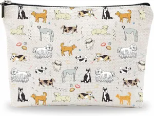 Cute Dog Makeup Bag For Women, Dog Lovers Makeup Pouches, Birthday Gift For Dog Owner, Dog Lovers,Friends,Sisters,Small Travel Cosmetic Bag, Women Decorations & Accessories - A04