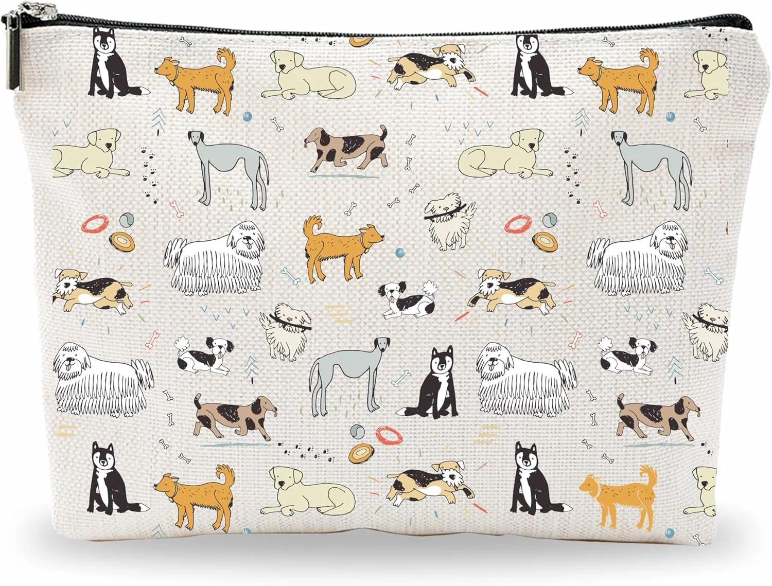 Cute Dog Makeup Bag For Women, Dog Lovers Makeup Pouches, Birthday Gift For Dog Owner, Dog Lovers,Friends,Sisters,Small Travel Cosmetic Bag, Women Decorations & Accessories - A04