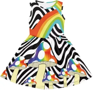 Cute Floral Sundress for Girls Comfy Soft Swing Loose Fit Sleeveless Summer Dress with Pockets