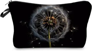 Dandelion Cosmetic Bag Cute Small Makeup Organizer Zipper Pouch Simple Dandelion Present for Woman Friends
