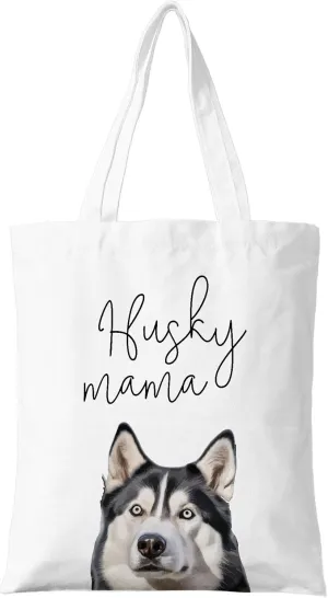 Dog Mama Canvas Tote Bag for Women, Dogs Lover Gift for Dog Mom, Birthday Christmas Cute Rottweiler Gifts For Women.