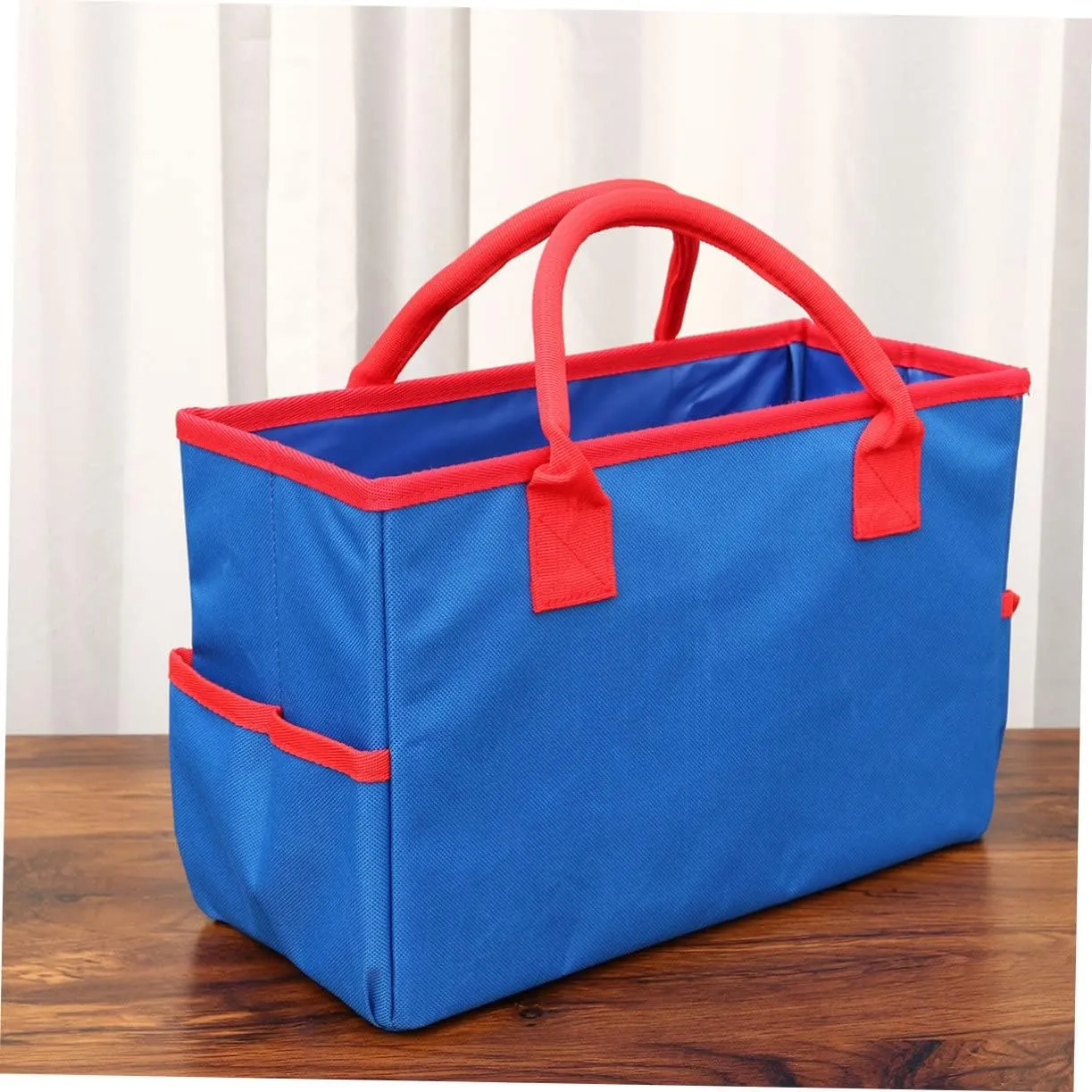 DOITOOL 2pcs Storage Bags Cosmetic Bag Makeup Bags Organizer Bags for Travel Tote Sundries Pouch Grocery Bag, Blue, 34.5*14.5*22cm