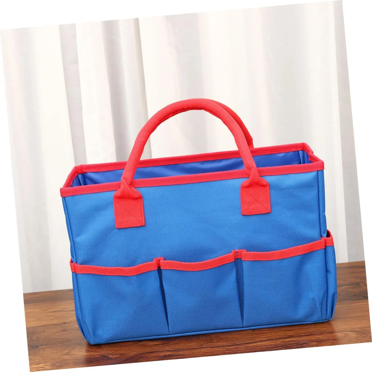 DOITOOL 2pcs Storage Bags Cosmetic Bag Makeup Bags Organizer Bags for Travel Tote Sundries Pouch Grocery Bag, Blue, 34.5*14.5*22cm