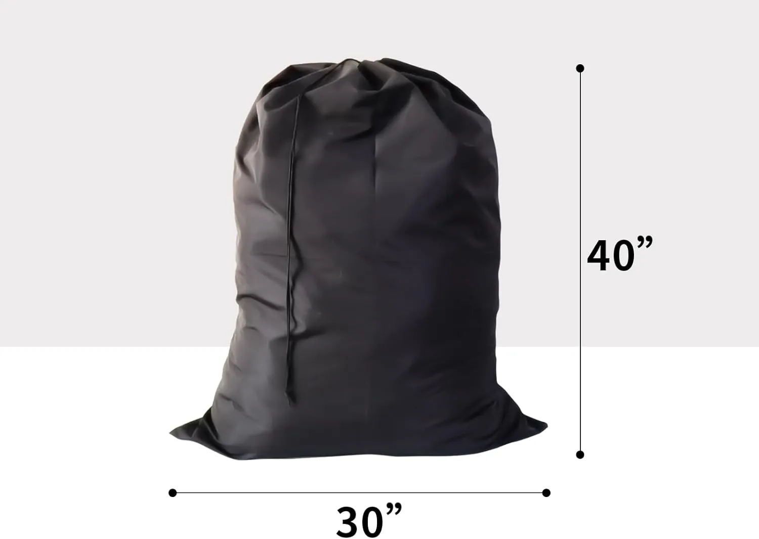 Extra Large Laundry Bag, Black Bags with Drawstring Closure, 30"x40", for college, dorm and apartment dwellers