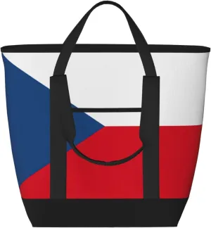Flag of the Czech Republic Women's tote bags and reusable women's beach bags are suitable for travel insulation and cooling bags.