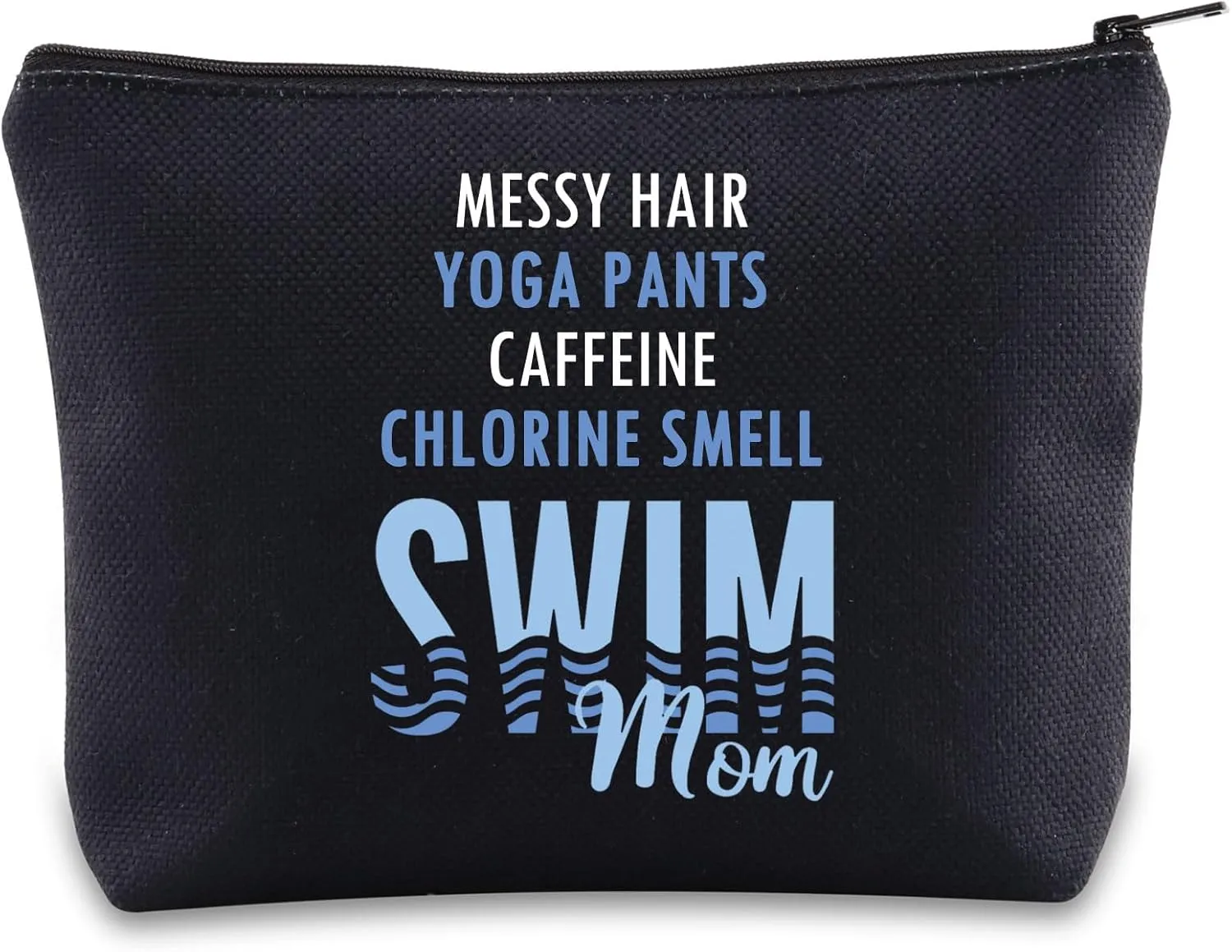 G2TUP Swim Mom Makeup Bag Swim Mom Gifts Swim Mom Toiletry Bag Swimming Pool Lover Gifts (SWIM-MOM)