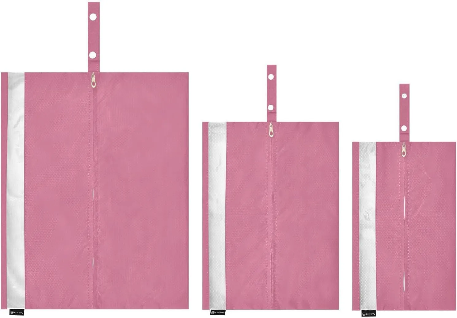 Garment Bag Closet Storage, Luggage Space Saver, Pale Violet Red, Waterproof, 3 Set Travel Packing Cubes For Suitcases, Luggages Management Personnel