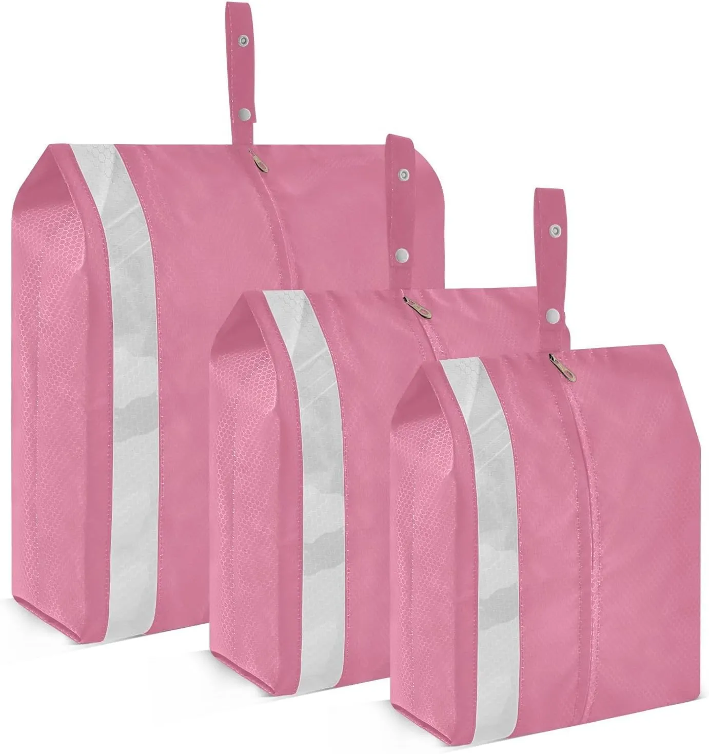 Garment Bag Closet Storage, Luggage Space Saver, Pale Violet Red, Waterproof, 3 Set Travel Packing Cubes For Suitcases, Luggages Management Personnel