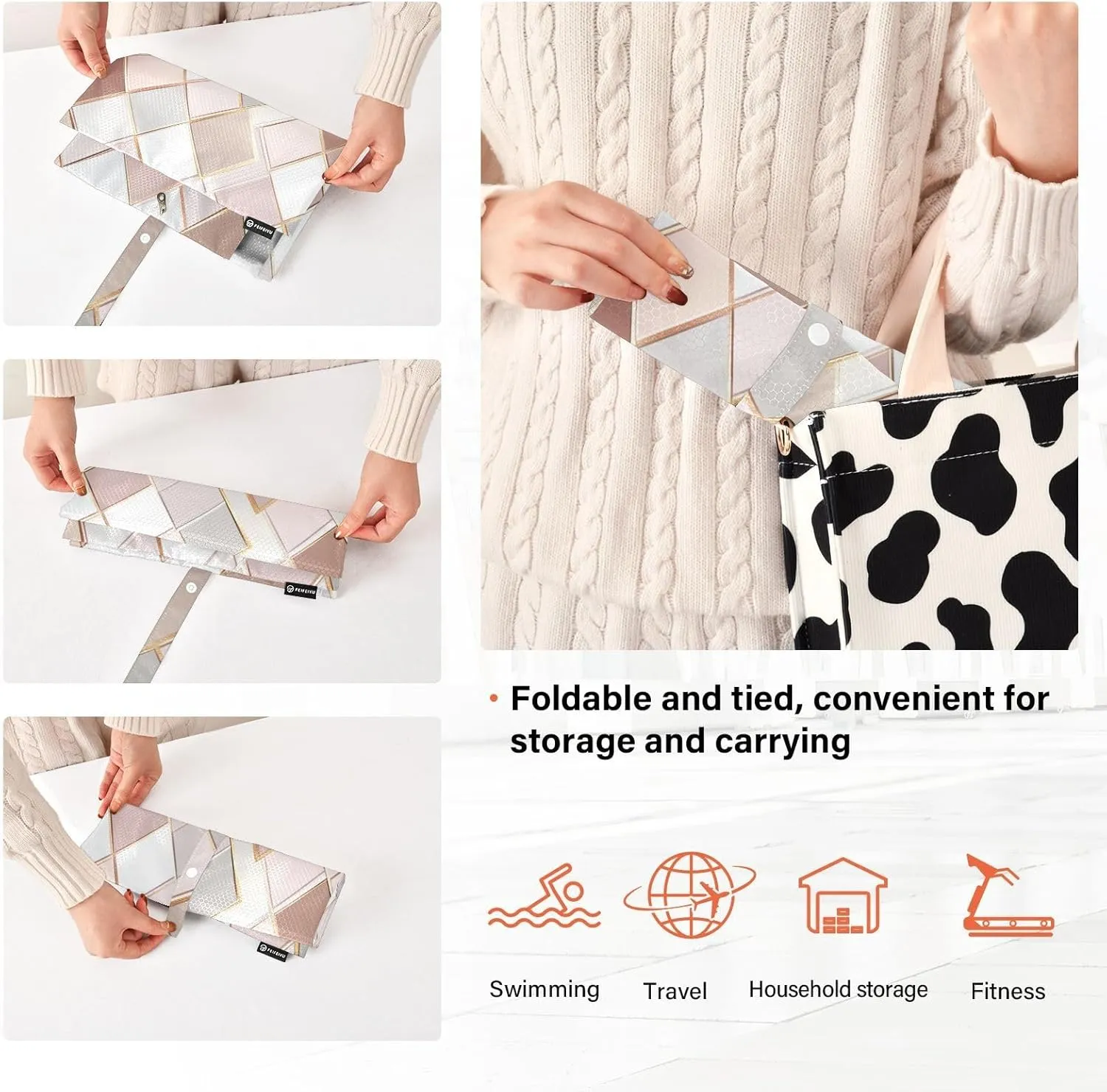 Garment Bag Closet Storage, Luggage Space Saver, Rose Gold White Pokers Symbol, Waterproof, 3 Set Travel Packing Cubes For Suitcases,Organizadores De Maletas Para