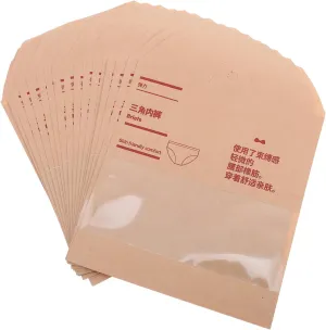 Gatuida Garment Bags for Storage 50pcs Underwear Packaging Bags Paper and Pvc Material