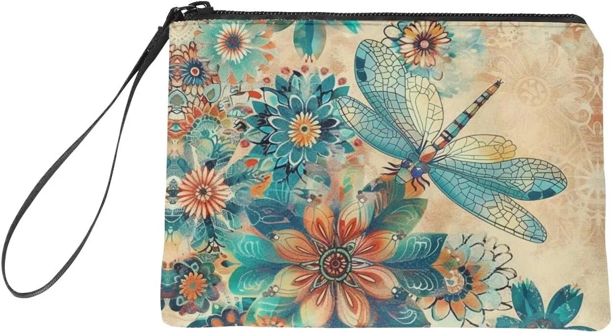 GIFTPUZZ Cute Coin Purse for Women Microfiber Fleece Portable Wristlet Pouch Change Cards Holder Zip Wallet