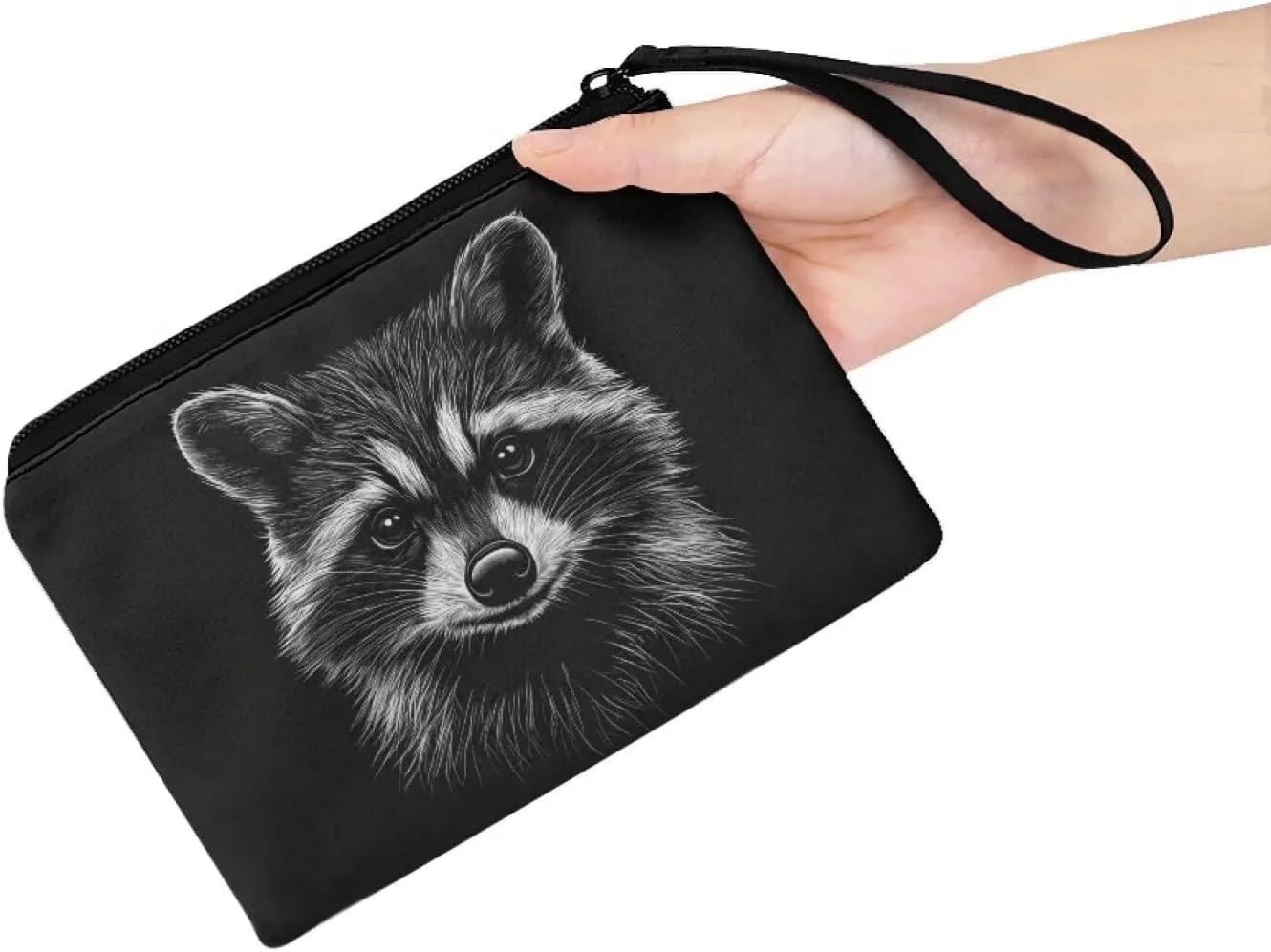 GIFTPUZZ Cute Coin Purse for Women Microfiber Fleece Portable Wristlet Pouch Change Cards Holder Zip Wallet