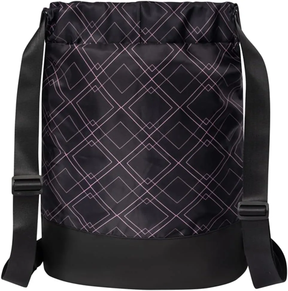 GOMOYO [2-Pack] Flex Cinch Drawstring Gym Bag for Women with Graphic Designs | Durable Lightweight Gym Cinch Bags | Great for Gym Bag, Traveling, and Overnights