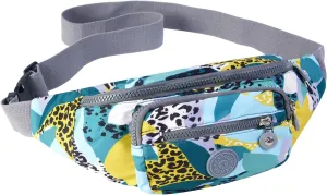 GRINKO Waist Bags, Crossbody Bags for Women, Waterproof Fanny Pack, Belt Bag with Adjustable Strap and 4 Pockets Yellow