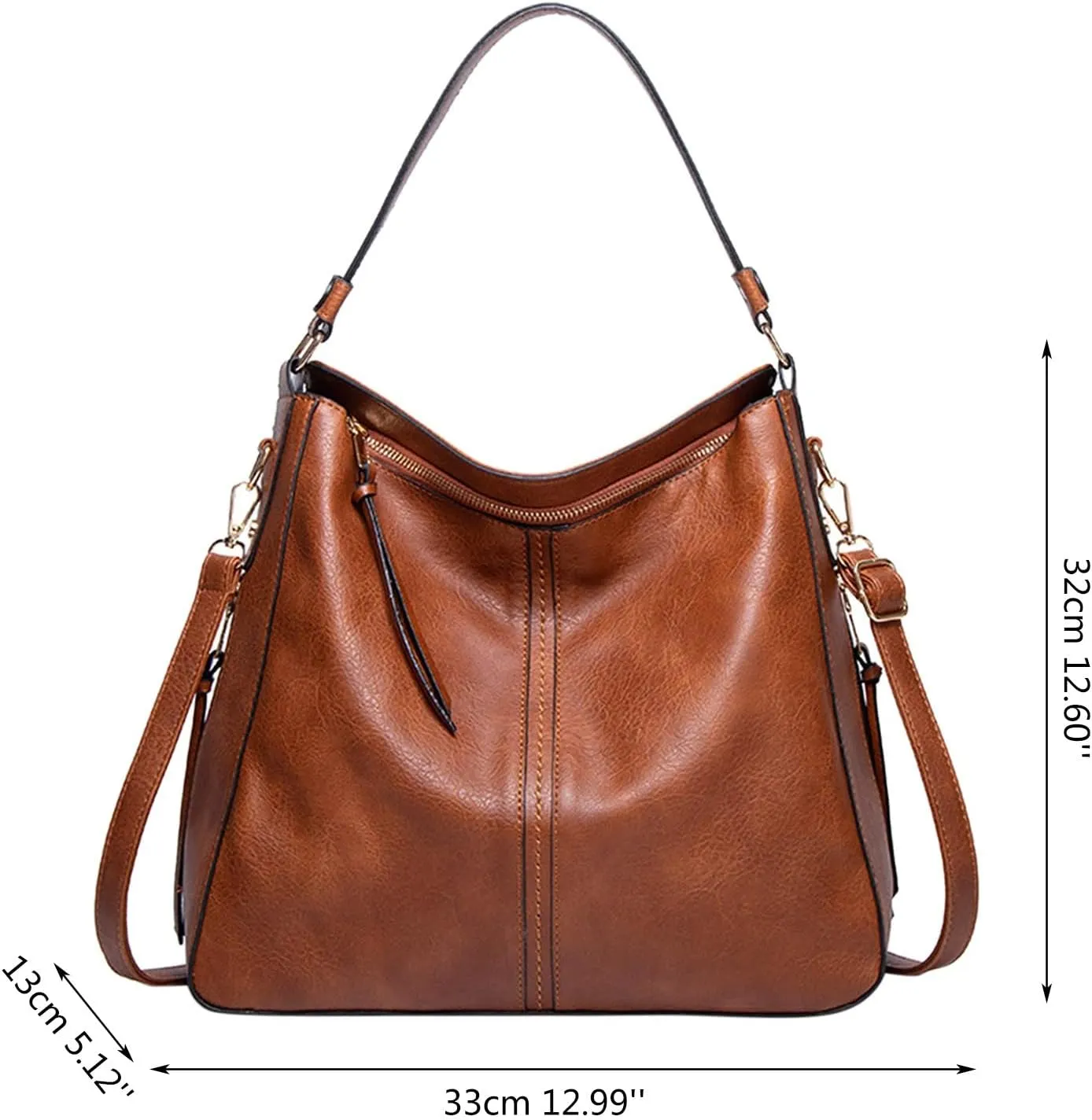 Handbags For Women Large Designer Ladies Bag Bucket Purse Faux Leather Purse Names Bags (White, One Size)