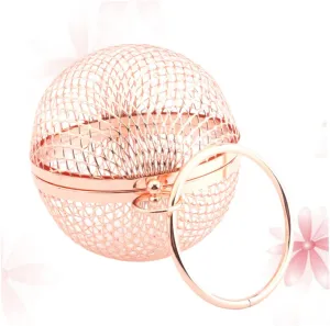 Hollow Metal Bags Round Clutch Bag Women Shoulder Bag Women Purse Clutch Handbag