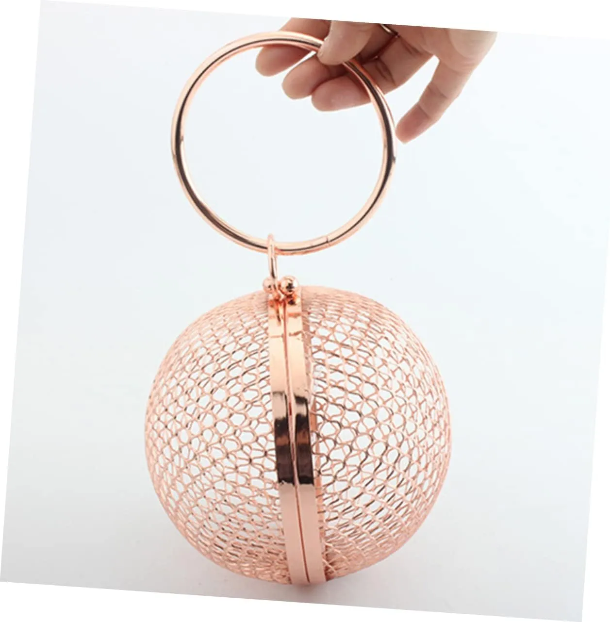Hollow Metal Bags Round Clutch Bag Women Shoulder Bag Women Purse Clutch Handbag
